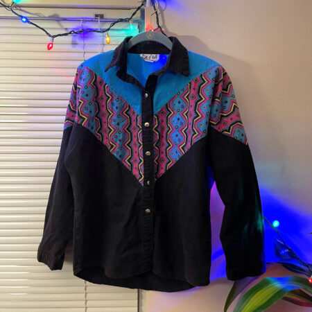 Colorful Western Patterned Button-Down